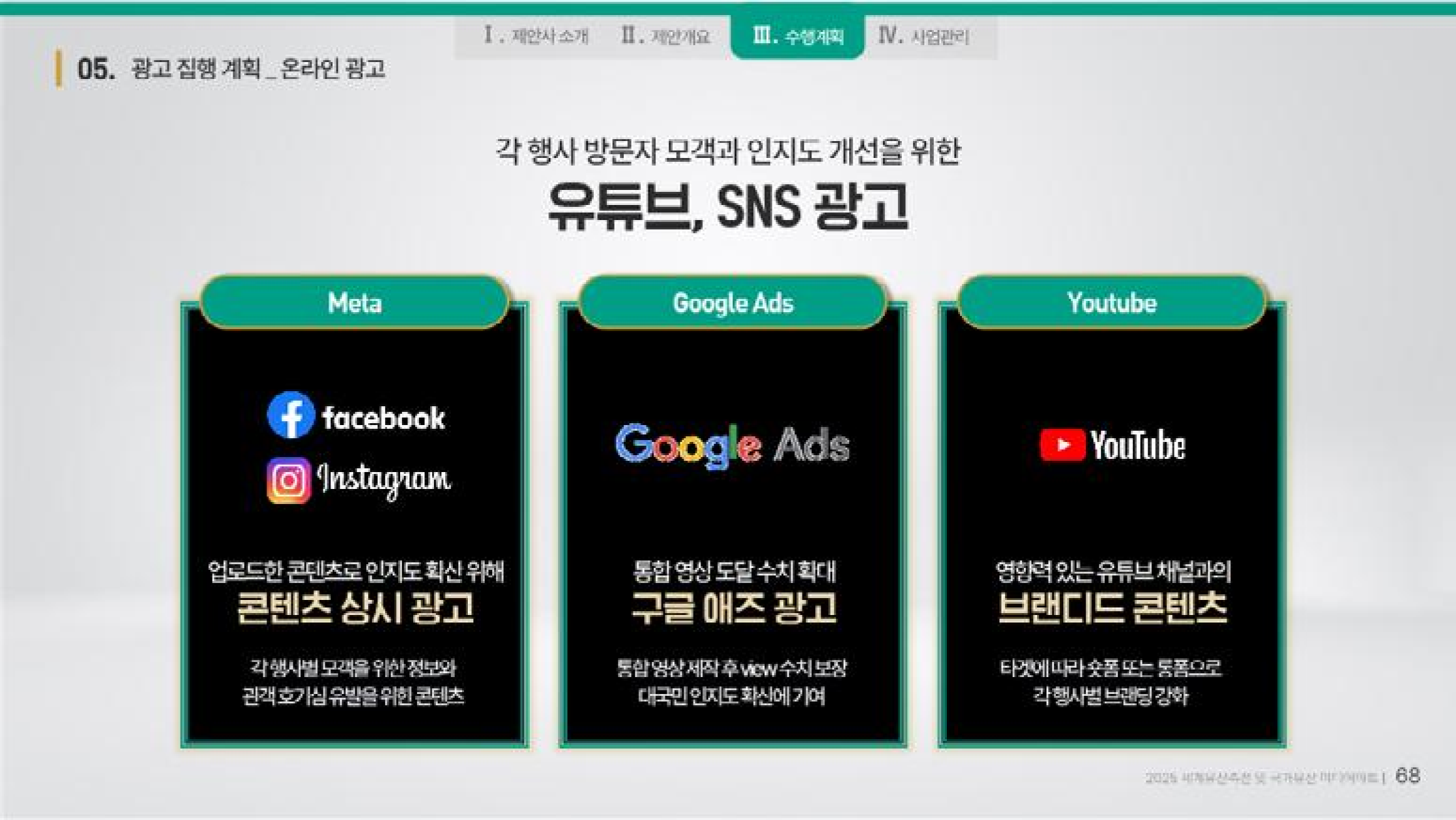 종합 홍보 입찰 제안서 7