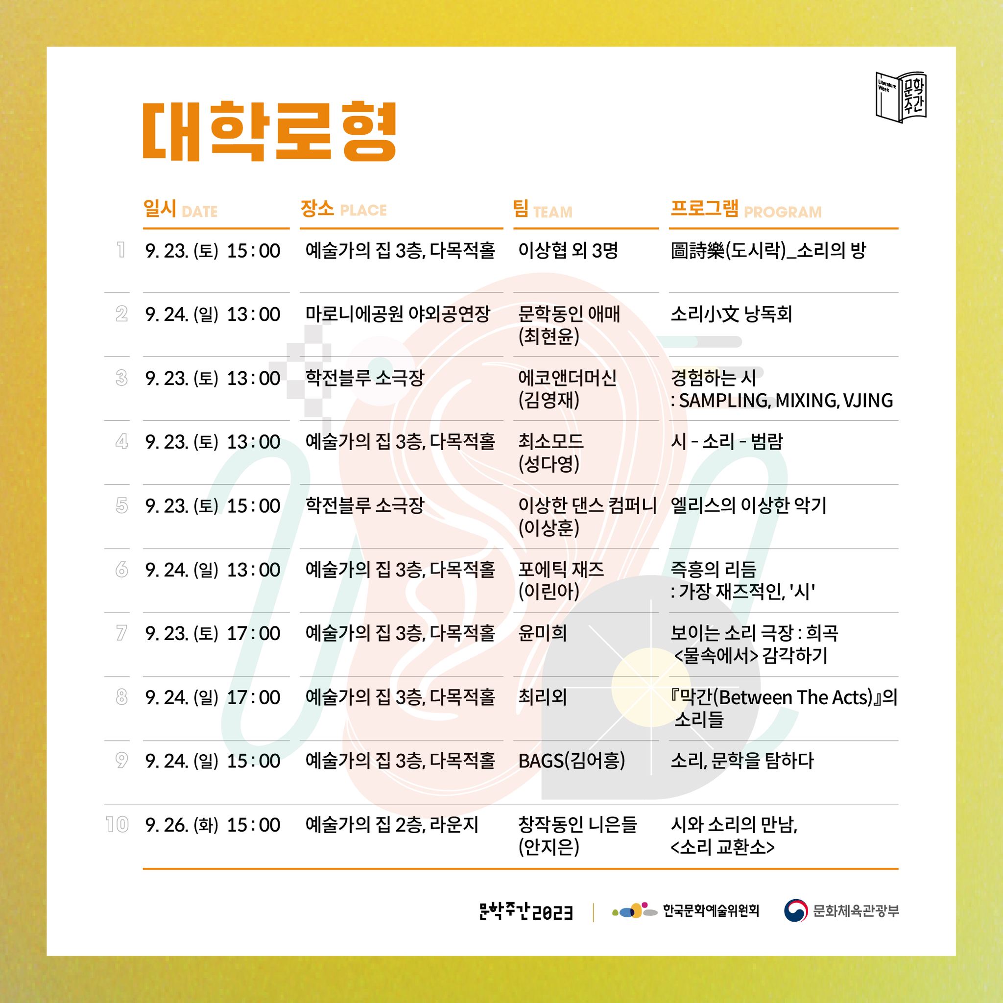 문학주간 2023 8